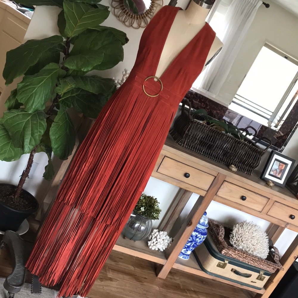 Coachella CHER festival suede fringe 70’s dress